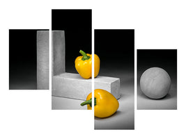 modern-4-piece-canvas-print-yellow-bell-peppers