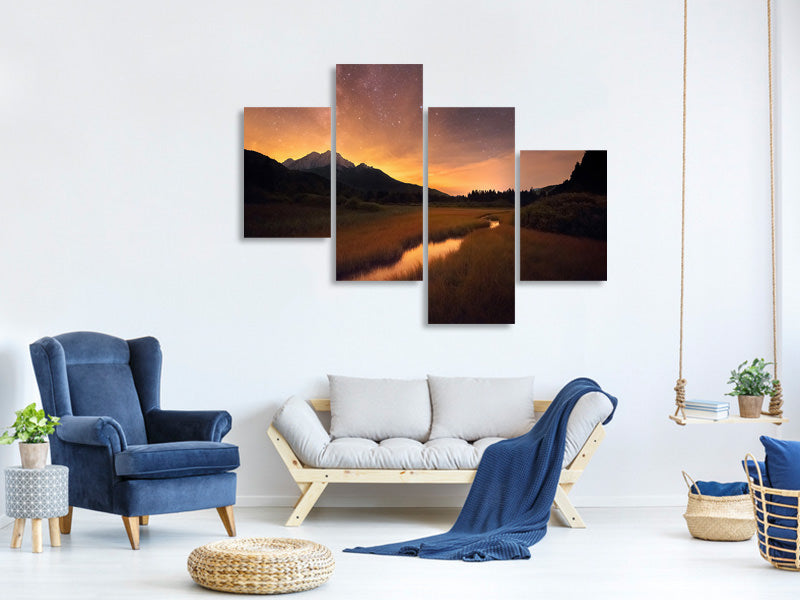 modern-4-piece-canvas-print-zelenci-springs-ii