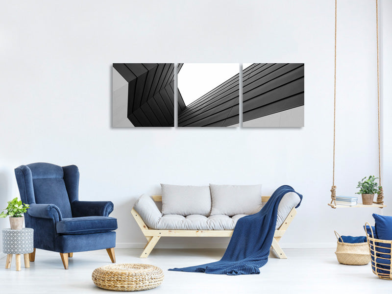 panoramic-3-piece-canvas-print-broken-lines-ii