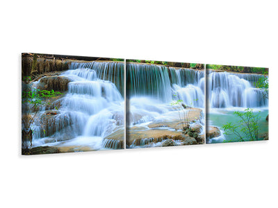 panoramic-3-piece-canvas-print-cascade-huay-mae-khamin