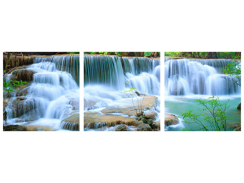 panoramic-3-piece-canvas-print-cascade-huay-mae-khamin