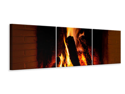 panoramic-3-piece-canvas-print-fire-in-the-chimney