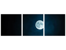 panoramic-3-piece-canvas-print-imposing-full-moon