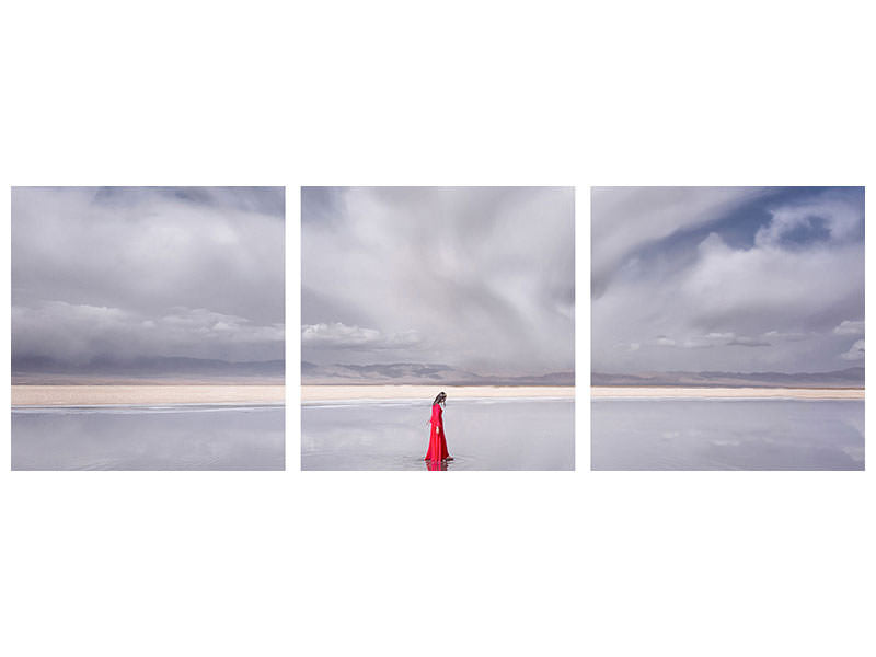 panoramic-3-piece-canvas-print-lady-in-red