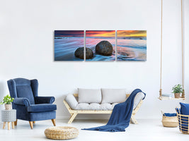 panoramic-3-piece-canvas-print-moeraki-boulders-ii