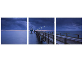 panoramic-3-piece-canvas-print-pier-at-night