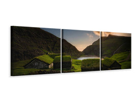 panoramic-3-piece-canvas-print-saksun-village