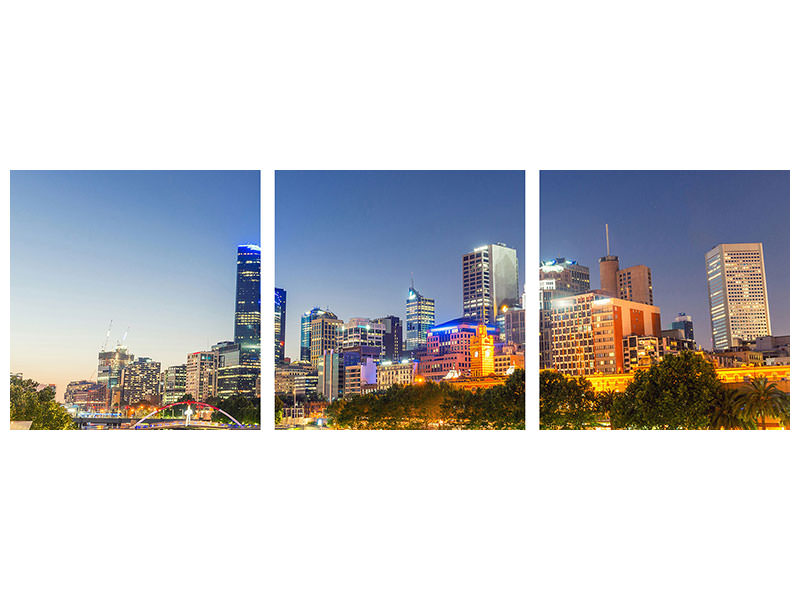 panoramic-3-piece-canvas-print-skyline-sydney-at-dusk