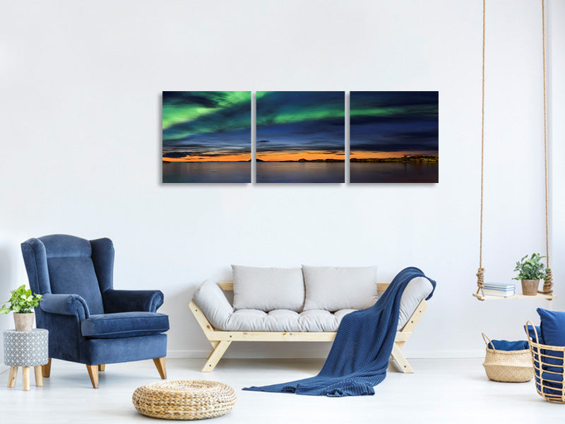 panoramic-3-piece-canvas-print-sunset-at-andenes