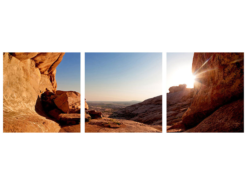 panoramic-3-piece-canvas-print-sunset-in-front-of-the-cave