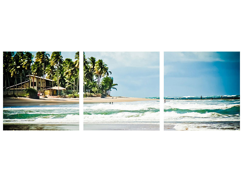 panoramic-3-piece-canvas-print-the-beach