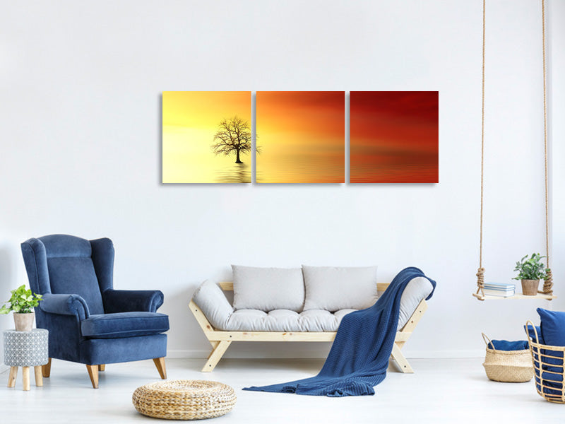 panoramic-3-piece-canvas-print-the-tree-in-the-water