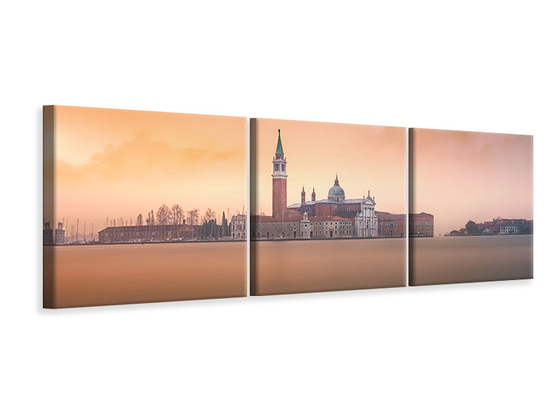 panoramic-3-piece-canvas-print-venice-pink-sunrise