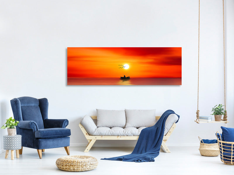 panoramic-canvas-print-a-fisherman-in-the-sunset