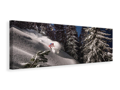 panoramic-canvas-print-night-powder-turns-with-adrien-coirier