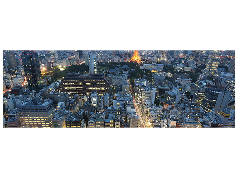 panoramic-canvas-print-paris-in-the-evening