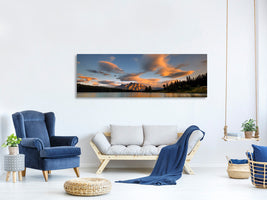 panoramic-canvas-print-two-jack-lake-sunset